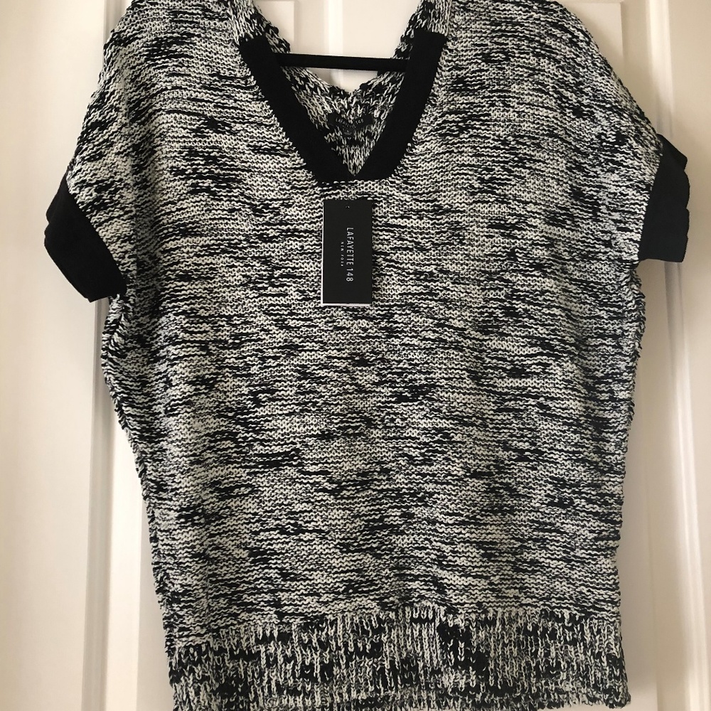 New Lafayette 148 NY Knit Short Sleeve Top